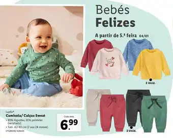 Lidl Lupilu Camisola/ Calças Sweat promoção