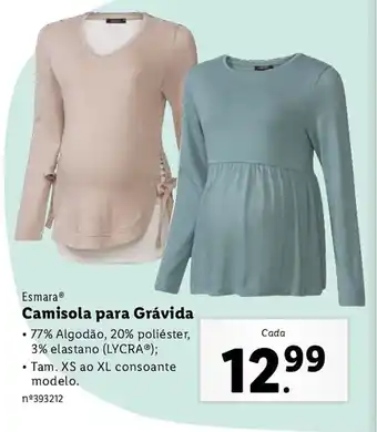 Lidl Esmara Camisola para Grávida promoção