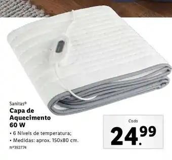 Lidl Sanitas Capa de Aquecimento 60 W promoção