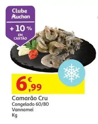 Auchan Camarão Cru Congelado 60/80 Vannamei Kg promoção