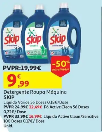 Auchan Detergente Roupa Máquina SKIP promoção