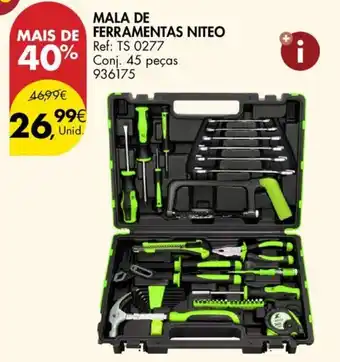 Pingo Doce MALA DE FERRAMENTAS NITEO promoção