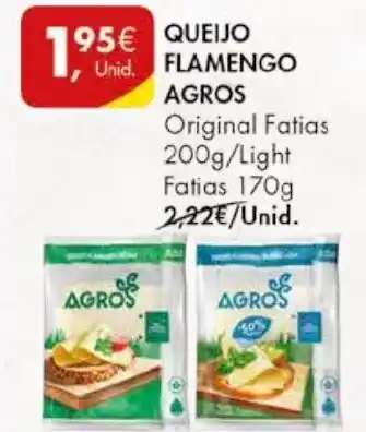 Pingo Doce QUEIJO FLAMENGO AGROS Original Fatias 200g/Light Fatias 170g promoção