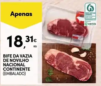 Continente BIFE DA VAZIA DE NOVILHO NACIONAL CONTINENTE (EMBALADO) promoção