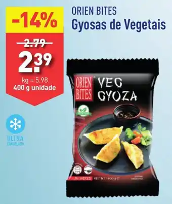 ALDI ORIEN BITES Gyosas de Vegetais 400g promoção