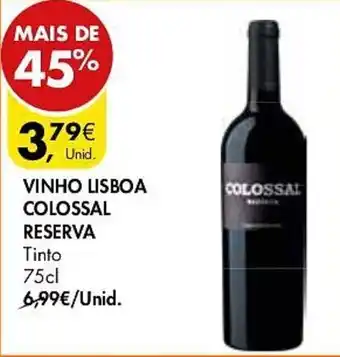 Pingo Doce VINHO LISBOA COLOSSAL RESERVA Tinto 75cl promoção