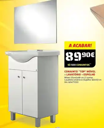 Bricomarché CONJUNTO "TOP" MÓVEL + LAVATÓRIO + ESPELHO promoção