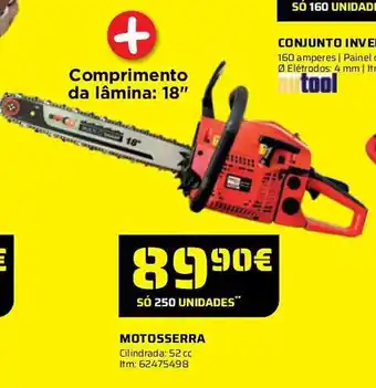 Bricomarché MOTOSSERRA Cilindrada: 52 cc Itm: 62475498 promoção