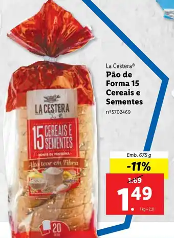 La Cestera Pão de Forma 15 Cereais e Sementes