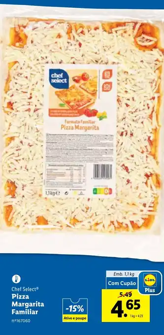 Lidl Chef Select Pizza Margarita Familiar Emb. 1,1 kg promoção