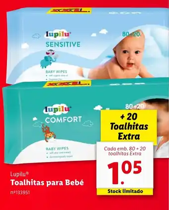 Lidl Lupilu Toalhitas para Bebé promoção