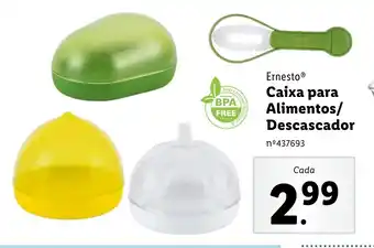 Lidl Ernesto Caixa para Alimentos/ Descascador promoção