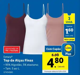 Lidl Esmara Top de Alças Finas promoção