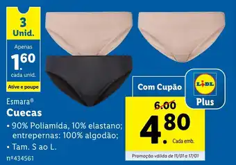 Lidl Esmara Cuecas promoção