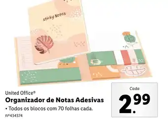 Lidl United Office Organizador de Notas Adesivas promoção