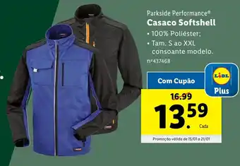 Lidl Parkside Performance Casaco Softshell promoção