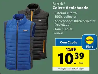 Lidl Parkside Colete Acolchoado promoção