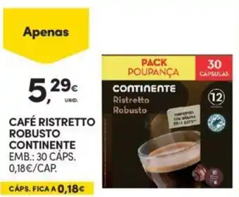 CAFÉ RISTRETTO ROBUSTO CONTINENTE EMB.: 30 CÁPS.