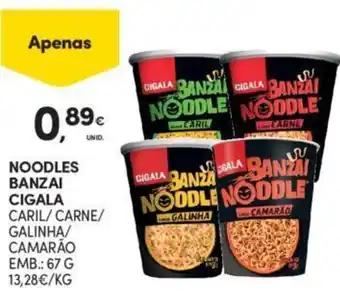 Continente NOODLES BANZAI CIGALA EMB: 67G promoção