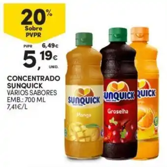 Continente CONCENTRADO SUNQUICK VARIOS SABORES EMB.: 700 ML promoção