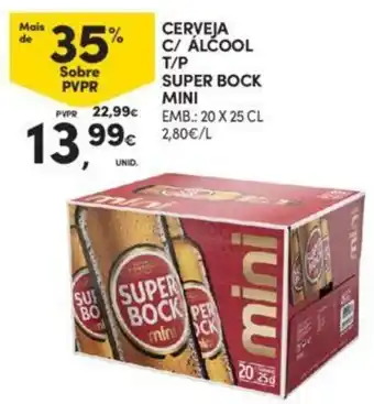 Continente CERVEJA C/ ÁLCOOL T/P SUPER BOCK MINI EMB.: 20 X 25 CL promoção