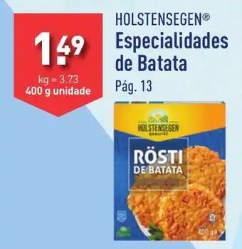 ALDI HOLSTENSEGEN Especialidades de Batata 400G promoção