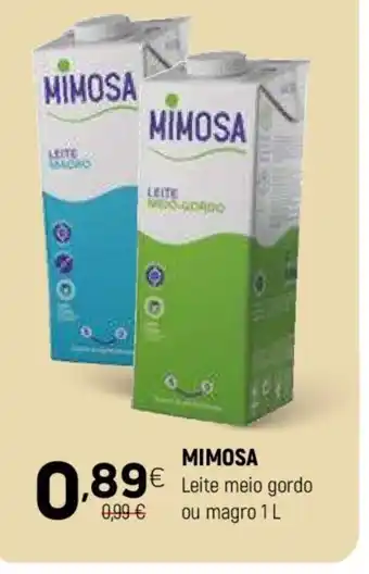 Coviran MIMOSA Leite meio gordo ou magro 1 L promoção