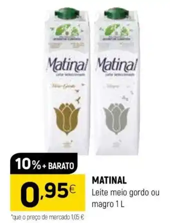Coviran MATINAL Leite meio gordo ou magro 1 L promoção