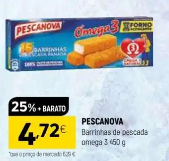 Coviran PESCANOVA Barrinhas de pescada omega 3 450 g promoção