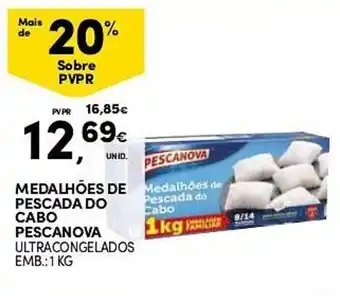Continente MEDALHÕES DE PESCADA DO CABO PESCANOVA ULTRACONGELADOS EMB.: 1 KG promoção