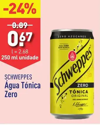 ALDI SCHWEPPES Água Tónica Zero 250ml promoção