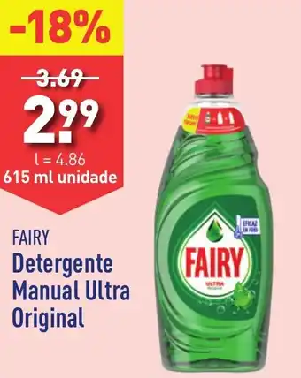 ALDI FAIRY Detergente Manual Ultra Original 615ml promoção