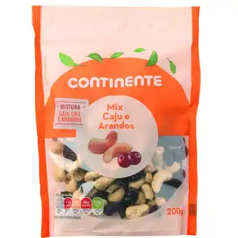 Continente Mix caju cru e arandos promoção