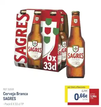 Makro Cerveja Branca SAGRES promoção