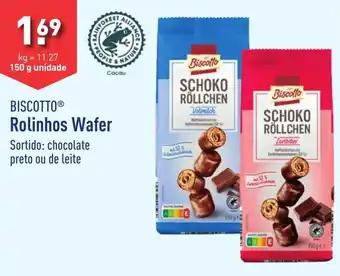 ALDI BISCOTTO Rolinhos Wafer promoção