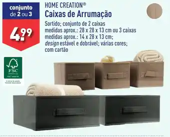 ALDI HOME CREATION Caixas de Arrumação Sortido; conjunto de 2 caixas promoção