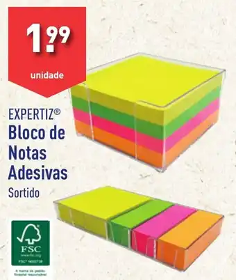 ALDI EXPERTIZ Bloco de Notas Adesivas promoção