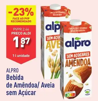 ALDI ALPRO Bebida de Amêndoa/ Aveia sem Açúcar 1 l unidade promoção