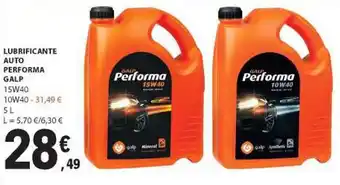 LUBRIFICANTE AUTO PERFORMA GALP