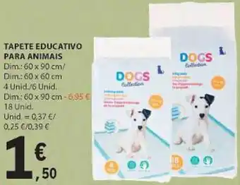 E.Leclerc TAPETE EDUCATIVO PARA ANIMAIS promoção