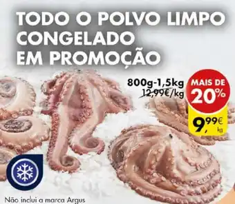 TODO O POLVO LIMPO CONGELADO EM PROMOÇÃO 800g