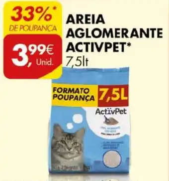 Pingo Doce AREIA AGLOMERANTE ACTIVPET 7.5lt promoção