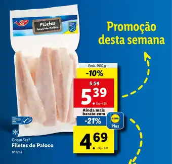 Lidl Ocean Sea Filetes de Paloco Emb. 900 g promoção