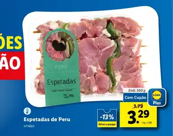 Lidl Espetadas de Peru Emb. 560 g promoção