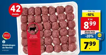 Lidl Almôndegas de Bovino Emb. 1 kg promoção