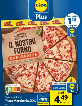 Lidl Trattoria Alfredo Pizza Margherita XXL promoção