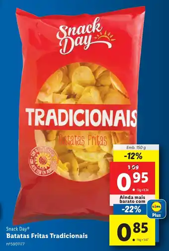 Lidl Snack Day Batatas Fritas Tradicionais Emb. 150 g promoção