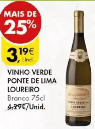 Pingo Doce VINHO VERDE PONTE DE LIMA LOUREIRO Branco 75cl promoção