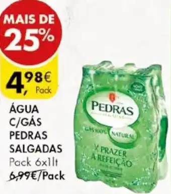 Pingo Doce ÁGUA C/GÁS PEDRAS SALGADAS Pack 6xllt promoção