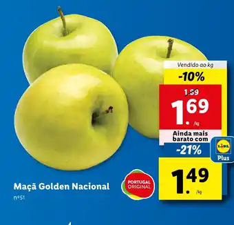 Lidl Maçã Golden Nacional Vendido ao kg promoção